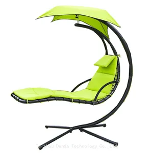 Modern Style Outdoor Metal Hanging Canopy Bed Swing Chair High Quality Sun Lounger Garden Hotels Home Living Bedroom Courtyard Use thumbnail-1