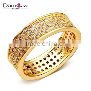 Fine Wedding Band Lead Free Luxury Brass Jewellery Classic Cubic Zircon Ring thumbnail-2