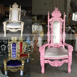 New Style Romania Gold King Throne Chair For Wedding thumbnail-5