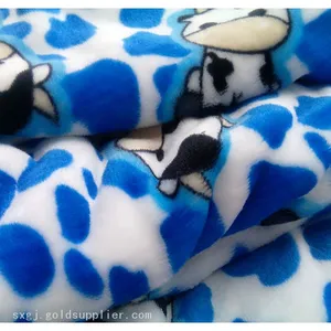 Online 100% Polyester Brushed Printed Flannel Fleece Fabric for Blanket thumbnail-4