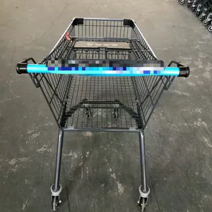 Customized Retail Store Hypermarket Shopping Trolley Cart Zinc Then Powder Coating Surface thumbnail-2