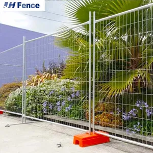 Galvanized Outdoor Portable Metal 6 Feet * 10 Feet Australia Style Base Construction Site Temporary Fence Panel thumbnail-4