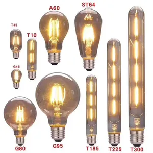 T300 8Watts Dimmer LED Light Bulbs Glass Clear LED Filament Bulbs thumbnail-4