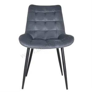 Manufacturer Supply Fabric Dining Room Kitchen Chair Comfortable Custom Upholstered Restaurant Velvet Dining Chair thumbnail-1