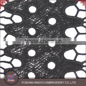Good Price Excellent Quality Black Polyester Water Soluble Chemical Lace Fabric thumbnail-4