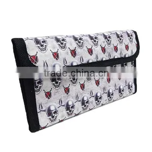 Skeleton Printing Pattern Grey Color Teen Boy Long Wallet thumbnail-5