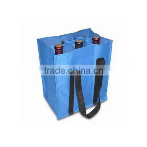 Polypropylene Foldable Recycle Customized High Quality Non Woven Win Bag for 6 Bottle thumbnail-1