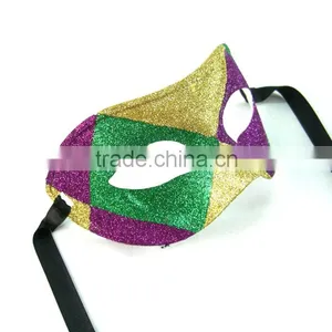 Venice Exquisite Beauty of the Lady Princess Yellow Half Face Mask Dance Parties thumbnail-4