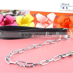 China Leather Lead Hand Pulling Chain Dog Leash thumbnail-4