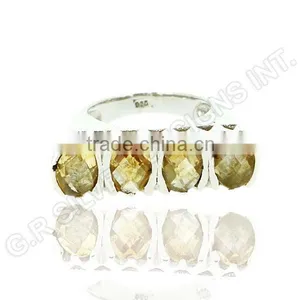 Citrine Oval Faceted Gemstone Wholesale Ring,sterling 925 Silver Amazing Women Ring Jewelry thumbnail-1