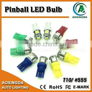 6.3V 12V Wedge T10 5050 5SMD Pinball LED Lights Bulb thumbnail-1