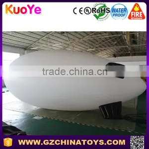 Plain White Advertising Airship Inflatable Helium Blimp for Display thumbnail-1