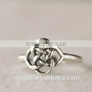 Antique Silver Casual Celtic Knot Ring thumbnail-1