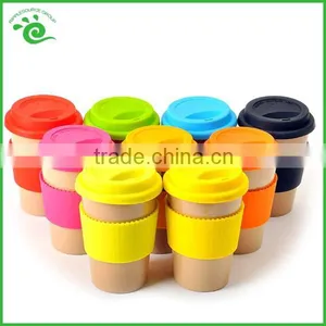Natural Rice Husks Fiber Biodegradable Reusable Coffee Cup thumbnail-3