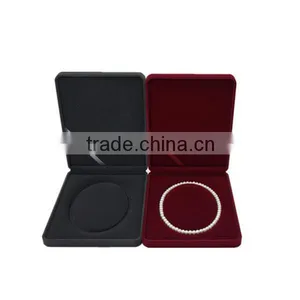 Custom Velvet Jewelry Gift Packaging Pearl Necklace Box thumbnail-2