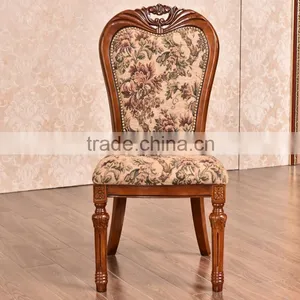 Restaurant Neoclassical Chinese Antique Wood Hand Carved Back Chair thumbnail-1