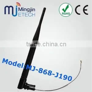 Free Sample Rubber Duck Folding Antenna 868MHZ With Cable for Router thumbnail-1