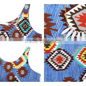 African Print Fashion Lady Top 2016 Wholesale New Tank Top China thumbnail-6