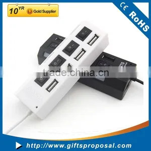 Portable 4 Ports USB 2.0 USB HUB 3.0 For Card Reader/USB Mouse/Keyboard/U Disk thumbnail-1
