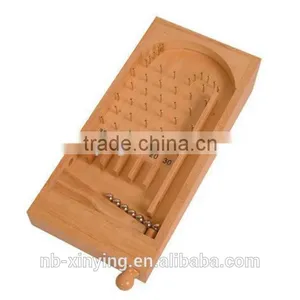Mini Desktop Wooden Pinball Game Toy Game for Kids thumbnail-1