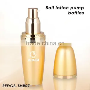 30ml 50ml 100ml Yellow Ball Shaped Sunscreen Lotion Bottle thumbnail-1
