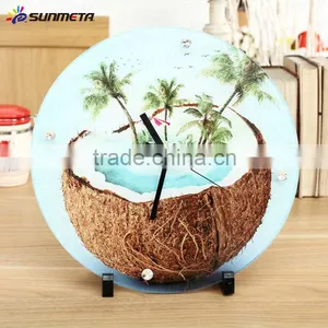 Sunmeta Sublimation Glass Photo Frame With Clock thumbnail-1