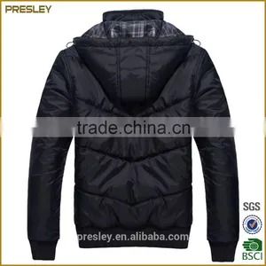 Wholesale Cheap Quality Hot Sale Winter Man Cotton Down Jacket Black Coat thumbnail-2