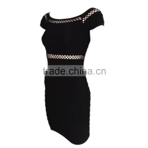 OEM Service Wholesale Sexy Mesh Women Working Long Dresses thumbnail-2