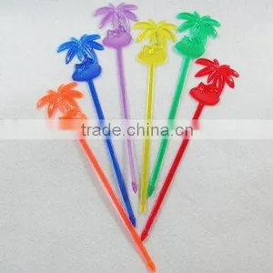 Coconut Palm Swizzle Stick / Muddler / Plastic Coconut Palm Stirrer / Drink Stirrer thumbnail-1