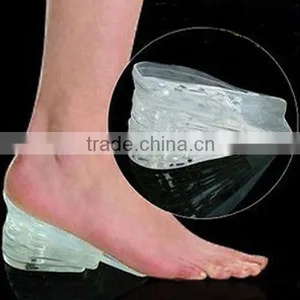 TALLER Unisex Shoe Insole/Pads Thicken PU Gel Pure Silicone Height Increasing Cushions thumbnail-1