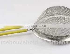 High Quality Stainless Steel Mesh Flour Sifter With Long Silicone Handle and Ear thumbnail-3