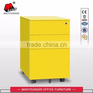 3 Drawer Steel Mobile Storage Cabinet Under Desk Pedestal thumbnail-1