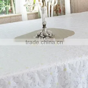 100% Wipe Clean Vinyl PVC Tablecloth Lace Table Cloth thumbnail-1