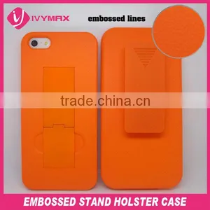 Newest Embossed Kickstand Hard Case for Iphone 5 Waterproof Case thumbnail-1