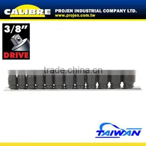 CALIBRE 12pc 3/8"Dr 8-19mm Impact Socket Set thumbnail-1