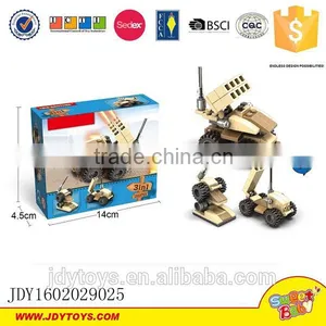 Building Block Platic Tank 3 in 1 Toy Brick Military Toys Changeable 3 Style Tank thumbnail-3