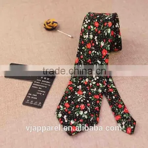 New Fashion High Quality Custom Print Cotton Skinny Neck Tie 2015 thumbnail-2