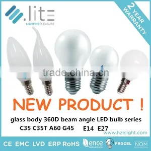 Led Lampen Candle Shape Tailed C37 Bulb 6.5w IC Driver E12 E14 E26 E27 Base CE RoHS Certifications Plastic Plus Aluminium thumbnail-4