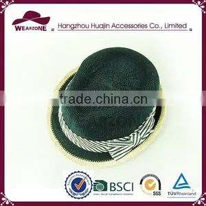 China Manufacturer Short Brim Fedora Hat, Custom Fedora Hat thumbnail-3