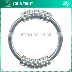 3MM 5MM 8MM Clear Cystal Rhinestone Round Frame Rhodium Metal Belt Buckle thumbnail-2