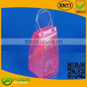 Pink Plastic Pvc Bottle Wine Bag thumbnail-2