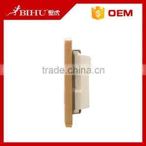 New Design High Quality Golden PC 1gang 1 Way Led Light Wall Switch for Sale thumbnail-5