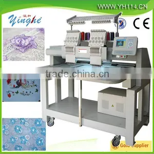 China Guangzhou CNC Computer Flat Garment Cap Hat Sequin Towel Single Two 4 6 Head 6 9 12 Needles Embroidery Machine Price Quality Choice thumbnail-1