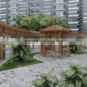Outdoor Aluminum Frame Doubl Layer Cast Iron Gazebo thumbnail-1