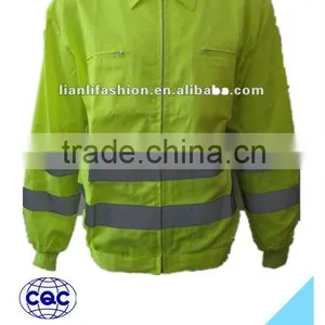 Fluorescent Yellow Reflective Safety Jacket thumbnail-1