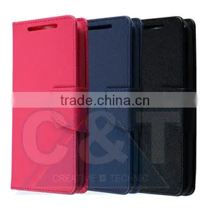 C&T Luxury Genuine pu Leather Pouch Flip Cover for Motorola Moto g2 Xt1063 thumbnail-3