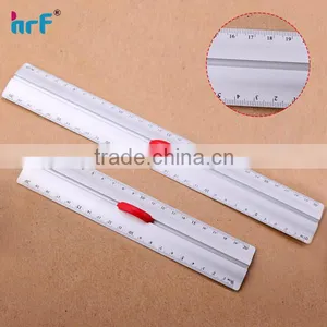 8''/12" Aluminum Ruler With Red Finger Grip,aluminum Level Ruler With Handle thumbnail-1