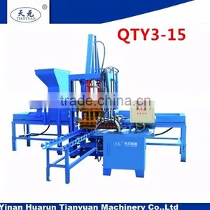 Semi Hydraulic Cement Color Pave Block Making Machinery QTY3-15 Huarun Tianyuan Factory thumbnail-1
