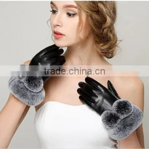 2016 Best Price Women Gloves Pink Black Women Gloves thumbnail-4