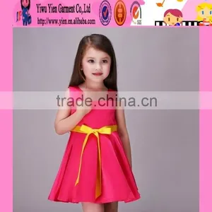 2016 Europe Market Sleeveless Kids Clothes Girls Dresses Summer Stylish Kids Beautiful Model Dresses thumbnail-1